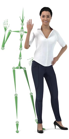 Renderpeople_FreeModel_s_Jessica free rigged renderpeople 3d model, friendly business woman waving